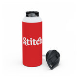 Red 'Stitch' Drink Bottle